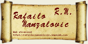 Rafailo Manzalović vizit kartica